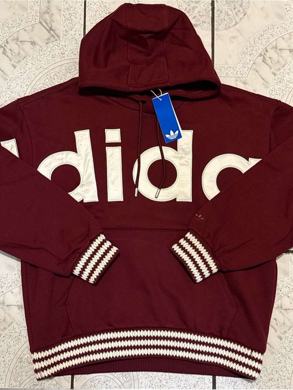 New Adidas Originals Premium Sweatshirt Hoodie Red Men’s Size Medium JV7618